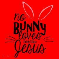 No Bunny Loves Me Like Jesus Easter Santa Hat thumb 1