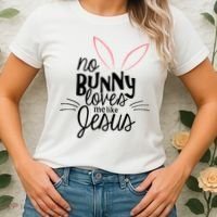 No Bunny Loves Me Like Jesus Easter Women's T-Shirt thumb 2