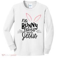 No Bunny Loves Me Like Jesus Easter Kids Long Sleeve Shirt thumb 0