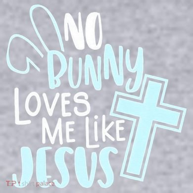 No Bunny Loves Me Like Jesus, Christian Easter Resurrection Women's Racerback Cropped Tank
