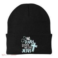 No Bunny Loves Me Like Jesus, Christian Easter Resurrection Beanie thumb 0