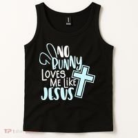 No Bunny Loves Me Like Jesus, Christian Easter Resurrection Tank Top thumb 2