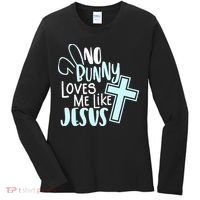 No Bunny Loves Me Like Jesus, Christian Easter Resurrection Women's Long Sleeve Shirt thumb 0
