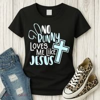 No Bunny Loves Me Like Jesus, Christian Easter Resurrection Women's T-Shirt thumb 3