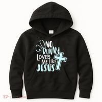 No Bunny Loves Me Like Jesus, Christian Easter Resurrection Kids Hoodie thumb 0