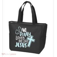 No Bunny Loves Me Like Jesus, Christian Easter Resurrection Tote Bag thumb 3