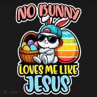 No Bunny Loves Me Like Jesus Mousepad thumb 1