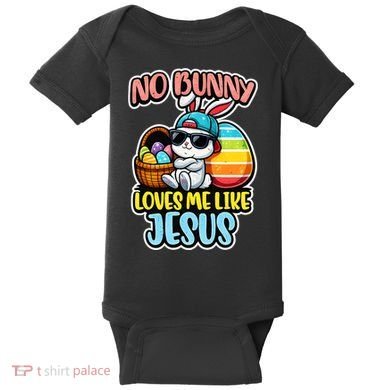 No Bunny Loves Me Like Jesus Baby Bodysuit