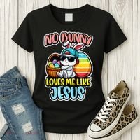 No Bunny Loves Me Like Jesus Women's T-Shirt thumb 3