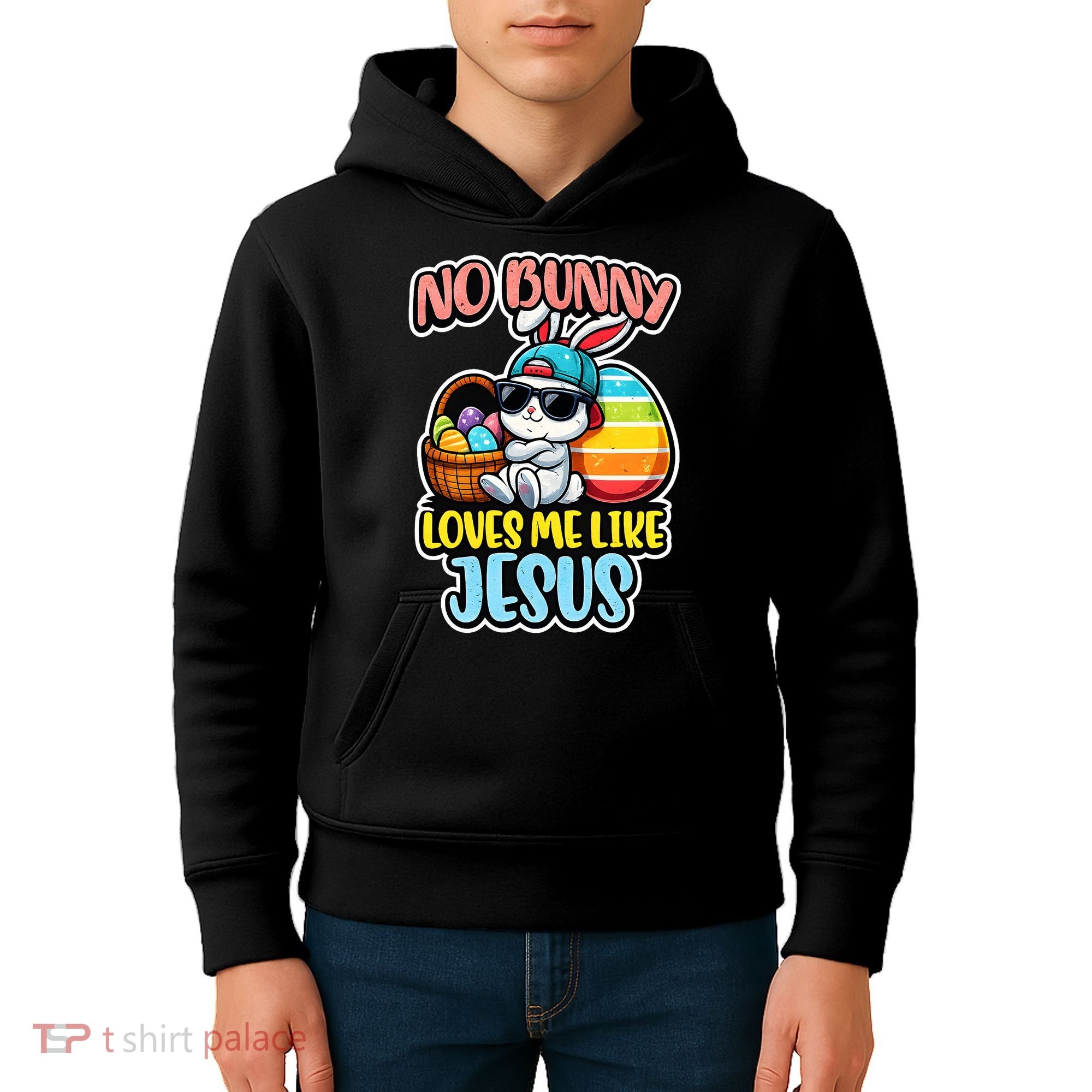 No Bunny Loves Me Like Jesus Kids Hoodie