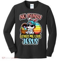 No Bunny Loves Me Like Jesus Kids Long Sleeve Shirt thumb 0