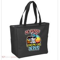 No Bunny Loves Me Like Jesus Tote Bag thumb 2