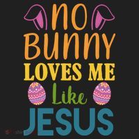 No Bunny Loves Me Like Jesus Easter Holiday Women's Sweatshirt thumb 2