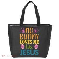 No Bunny Loves Me Like Jesus Easter Holiday Tote Bag thumb 0
