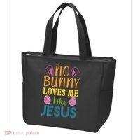 No Bunny Loves Me Like Jesus Easter Holiday Tote Bag thumb 3