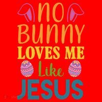 No Bunny Loves Me Like Jesus Easter Holiday Santa Hat thumb 1