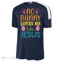 No Bunny Loves Me Like Jesus Easter Holiday Sport-Tek Competitor United Soccer Jersey thumb 2