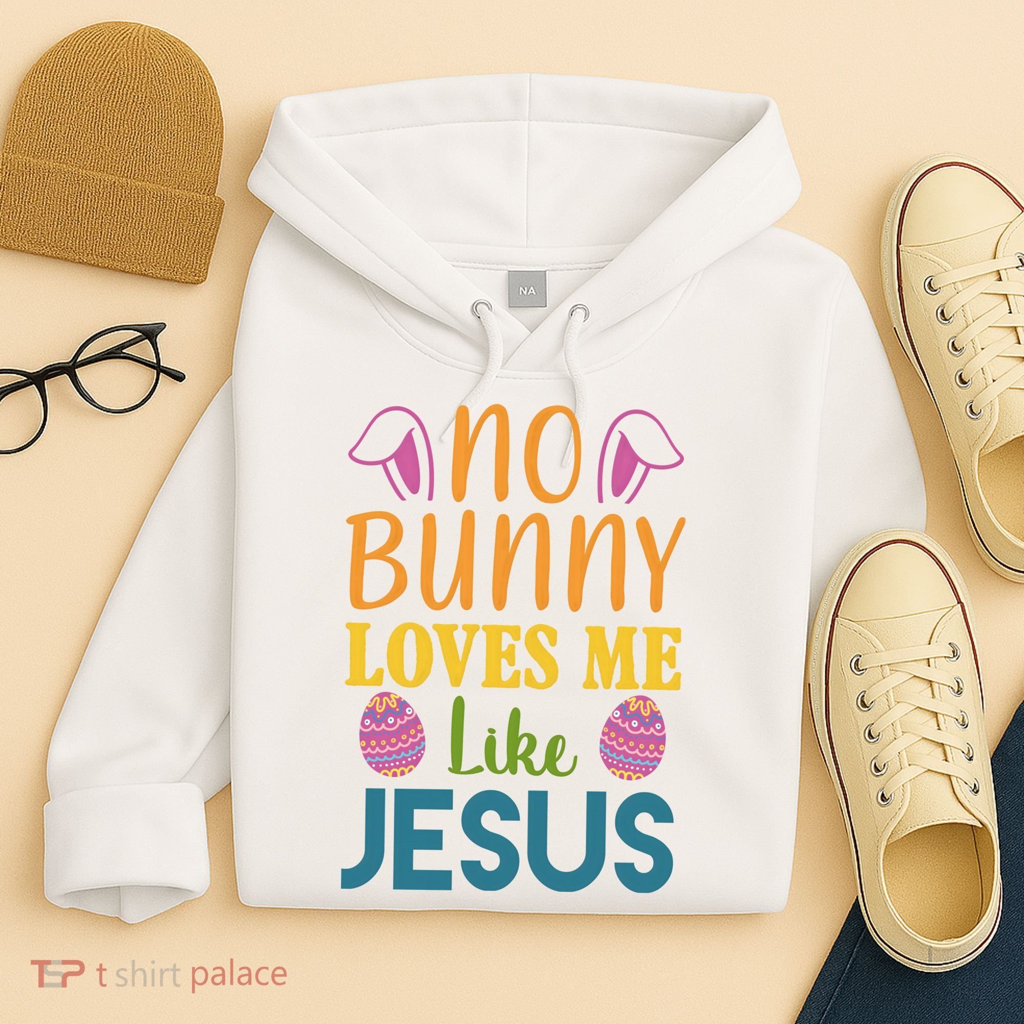 No Bunny Loves Me Like Jesus Easter Holiday Hoodie