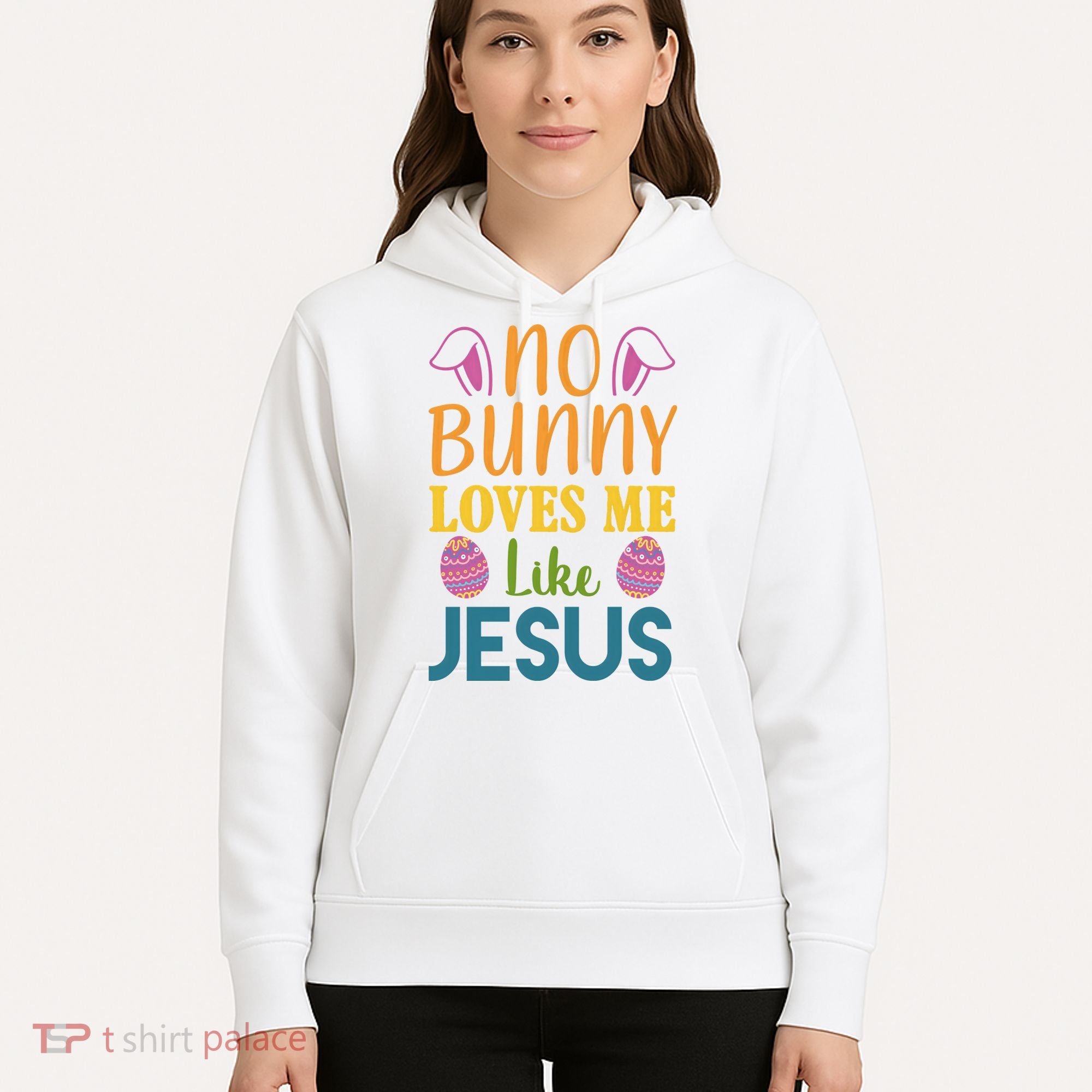No Bunny Loves Me Like Jesus Easter Holiday Hoodie