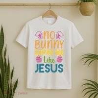 No Bunny Loves Me Like Jesus Easter Holiday T-Shirt thumb 2