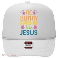 No Bunny Loves Me Like Jesus Easter Holiday Hat thumb 0