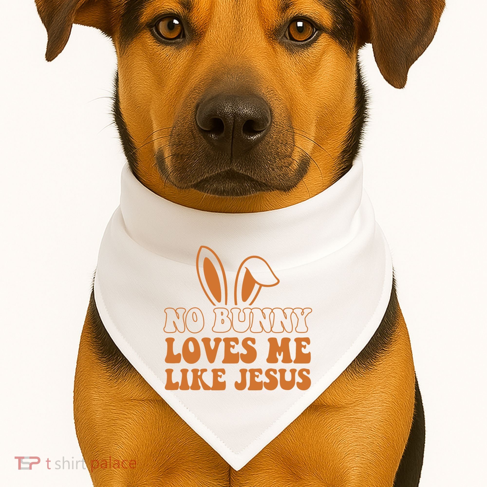 No Bunny Loves Me Like Jesus Easter Bunny USA-Made Doggie Bandana