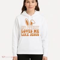 No Bunny Loves Me Like Jesus Easter Bunny Hoodie thumb 5