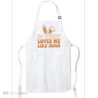 No Bunny Loves Me Like Jesus Easter Bunny Apron thumb 0