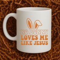 No Bunny Loves Me Like Jesus Easter Bunny Coffee Mug thumb 2