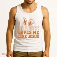 No Bunny Loves Me Like Jesus Easter Bunny Tank Top thumb 3