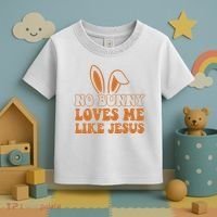 No Bunny Loves Me Like Jesus Easter Bunny Toddler T-Shirt thumb 3