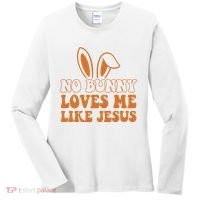 No Bunny Loves Me Like Jesus Easter Bunny Women's Long Sleeve Shirt thumb 0