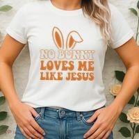 No Bunny Loves Me Like Jesus Easter Bunny Women's T-Shirt thumb 2