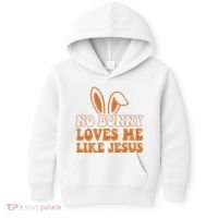 No Bunny Loves Me Like Jesus Easter Bunny Kids Hoodie thumb 0