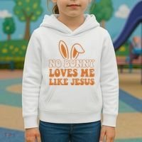 No Bunny Loves Me Like Jesus Easter Bunny Kids Hoodie thumb 3