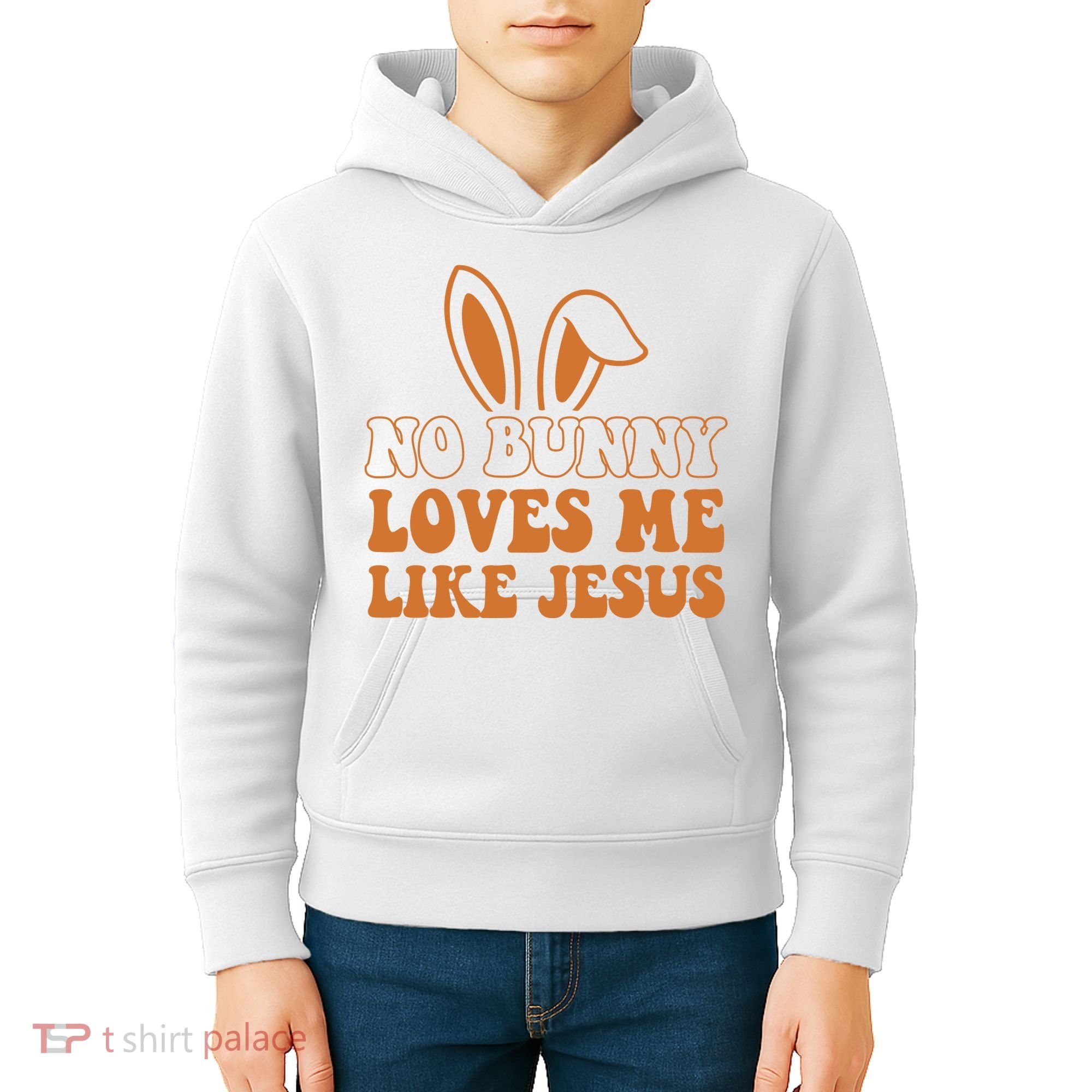 No Bunny Loves Me Like Jesus Easter Bunny Kids Hoodie