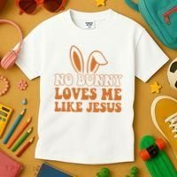 No Bunny Loves Me Like Jesus Easter Bunny Kids T-Shirt thumb 3