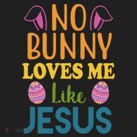 No Bunny Loves Me Like Jesus Easter Beanie thumb 2