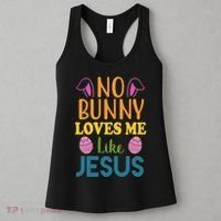 No Bunny Loves Me Like Jesus Easter Women's Tank Top thumb 3