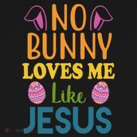 No Bunny Loves Me Like Jesus Easter Tote Bag thumb 4