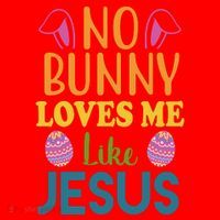 No Bunny Loves Me Like Jesus Easter Santa Hat thumb 1