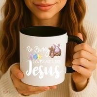 No Bunny Loves Me Like Jesus Easter Christian Graphic Gift Coffee Mug thumb 3