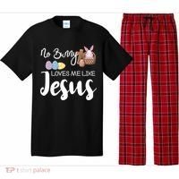 No Bunny Loves Me Like Jesus Easter Christian Graphic Gift Pajama Set thumb 0