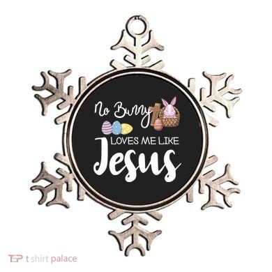 No Bunny Loves Me Like Jesus Easter Christian Graphic Gift Ornament