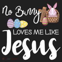 No Bunny Loves Me Like Jesus Easter Christian Graphic Gift Hat thumb 2