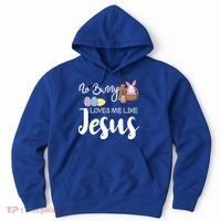 No Bunny Loves Me Like Jesus Easter Christian Graphic Gift Hoodie thumb 0