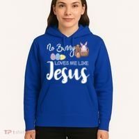 No Bunny Loves Me Like Jesus Easter Christian Graphic Gift Hoodie thumb 5