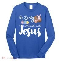 No Bunny Loves Me Like Jesus Easter Christian Graphic Gift Long Sleeve Shirt thumb 0