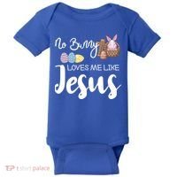 No Bunny Loves Me Like Jesus Easter Christian Graphic Gift Baby Bodysuit thumb 0