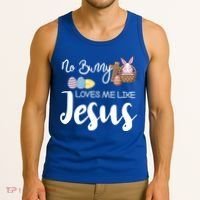 No Bunny Loves Me Like Jesus Easter Christian Graphic Gift Tank Top thumb 3